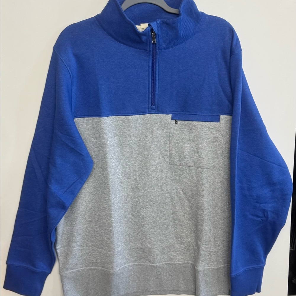 Tasc Performance Legendary Fleece 1/4 Zip Men’s XL Imperial Blue Perfect Gray
